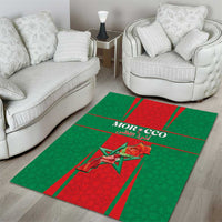 Morocco Football Area Rug Go Champions Atlas Lions - Red - Wonder Print Shop