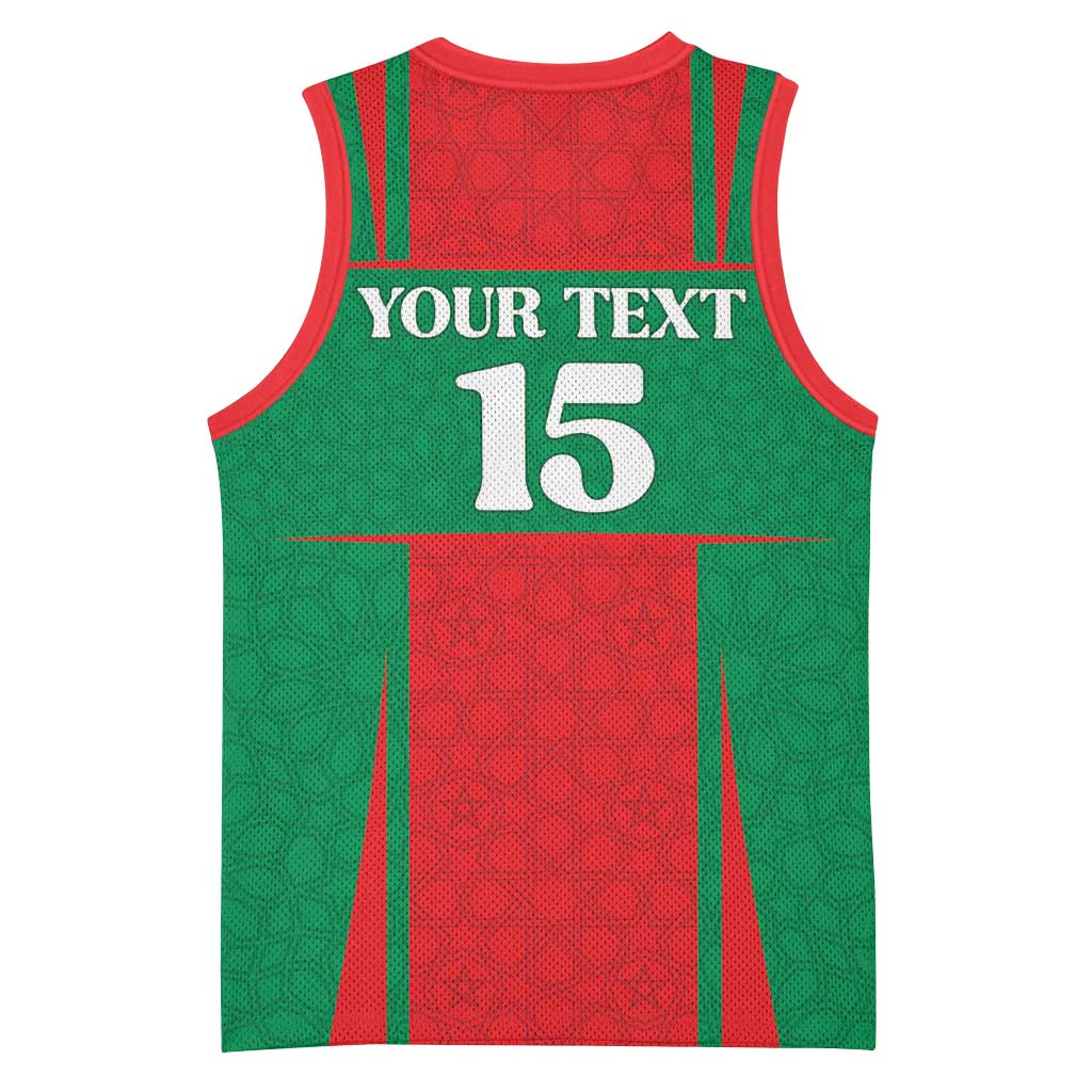 Custom Morocco Football Basketball Jersey Go Champions Atlas Lions - Red - Wonder Print Shop