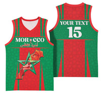 Custom Morocco Football Basketball Jersey Go Champions Atlas Lions - Red - Wonder Print Shop
