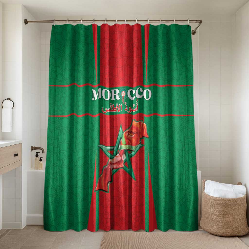 Morocco Football Bathroom Set Go Champions Atlas Lions - Red - Wonder Print Shop