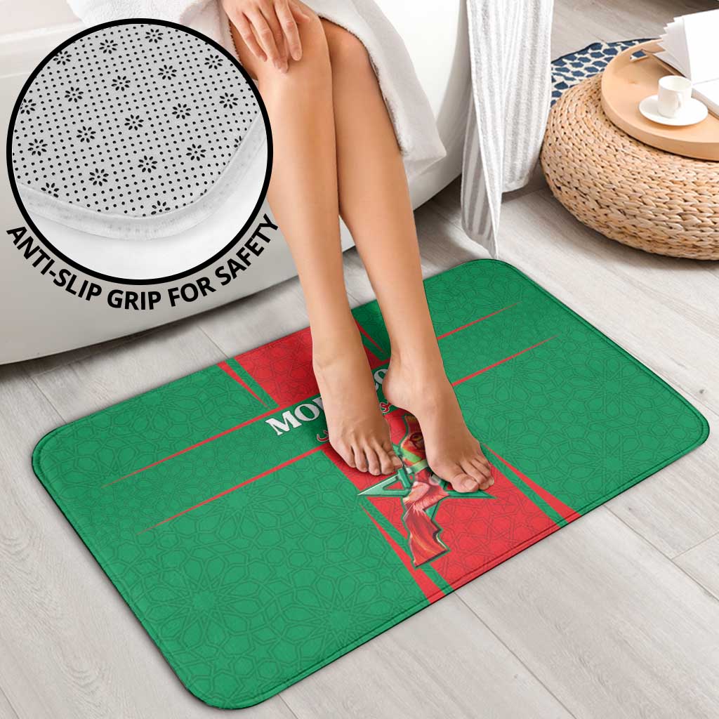 Morocco Football Bathroom Set Go Champions Atlas Lions - Red - Wonder Print Shop