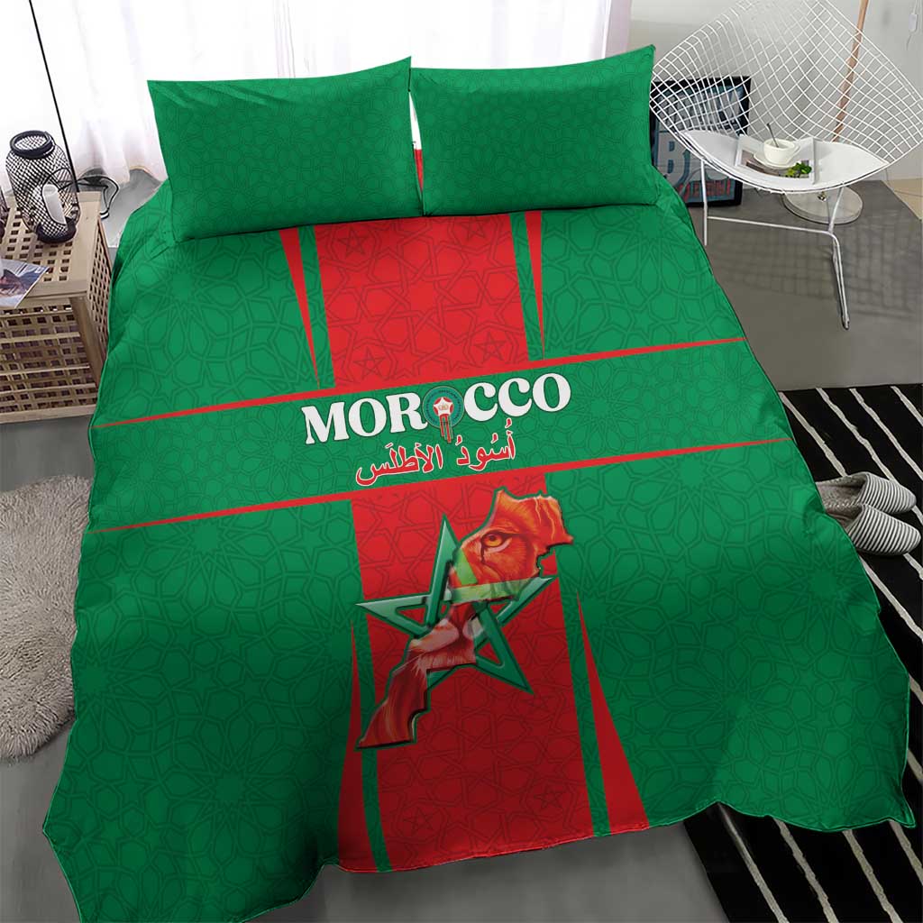 Morocco Football Bedding Set Go Champions Atlas Lions - Red - Wonder Print Shop