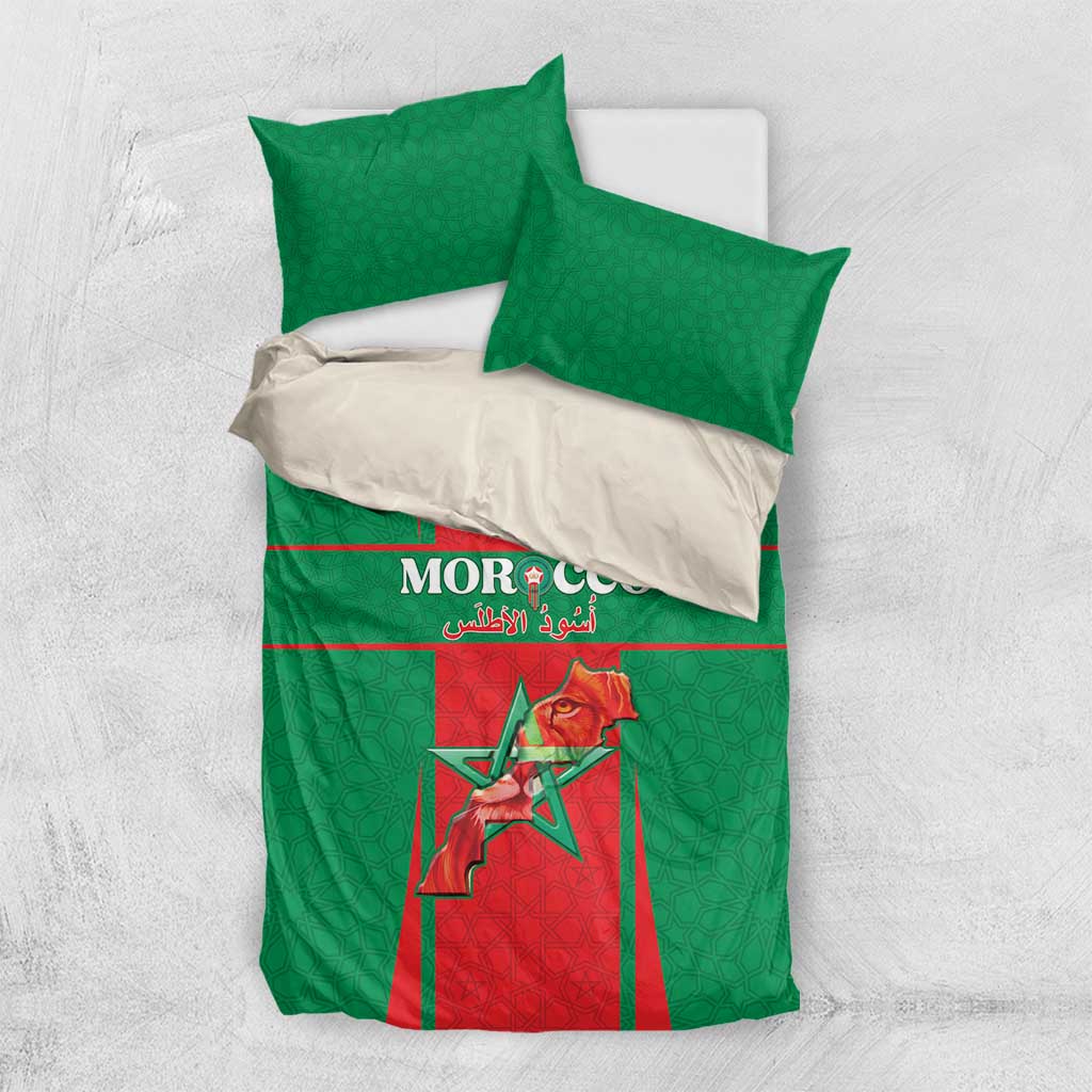 Morocco Football Bedding Set Go Champions Atlas Lions - Red - Wonder Print Shop