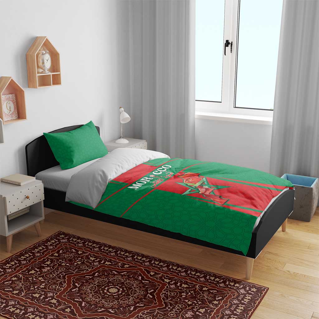 Morocco Football Bedding Set Go Champions Atlas Lions - Red - Wonder Print Shop