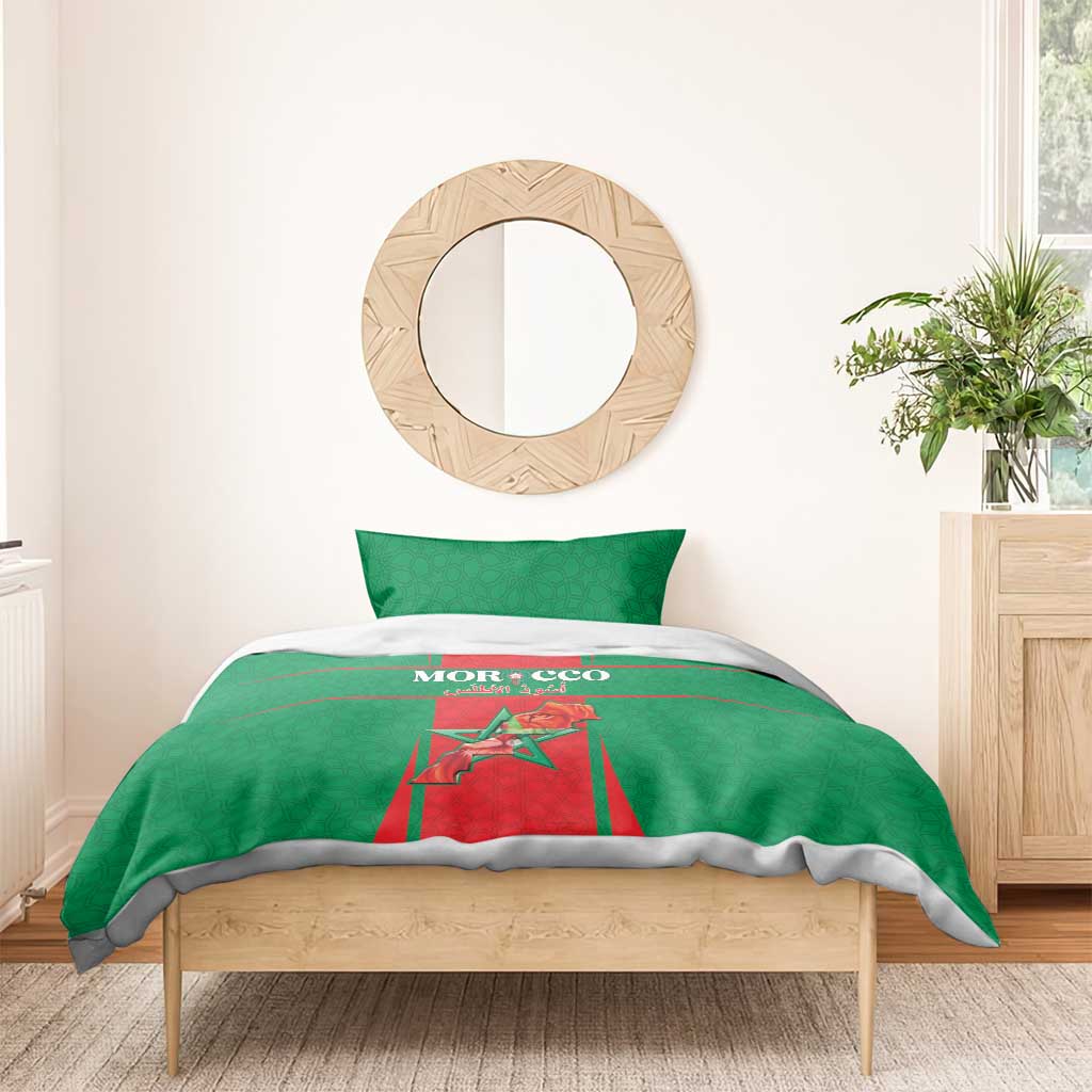 Morocco Football Bedding Set Go Champions Atlas Lions - Red - Wonder Print Shop