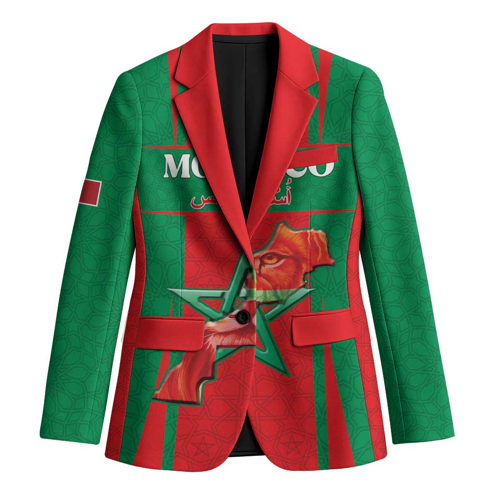 Custom Morocco Football Blazer Go Champions Atlas Lions - Red - Wonder Print Shop