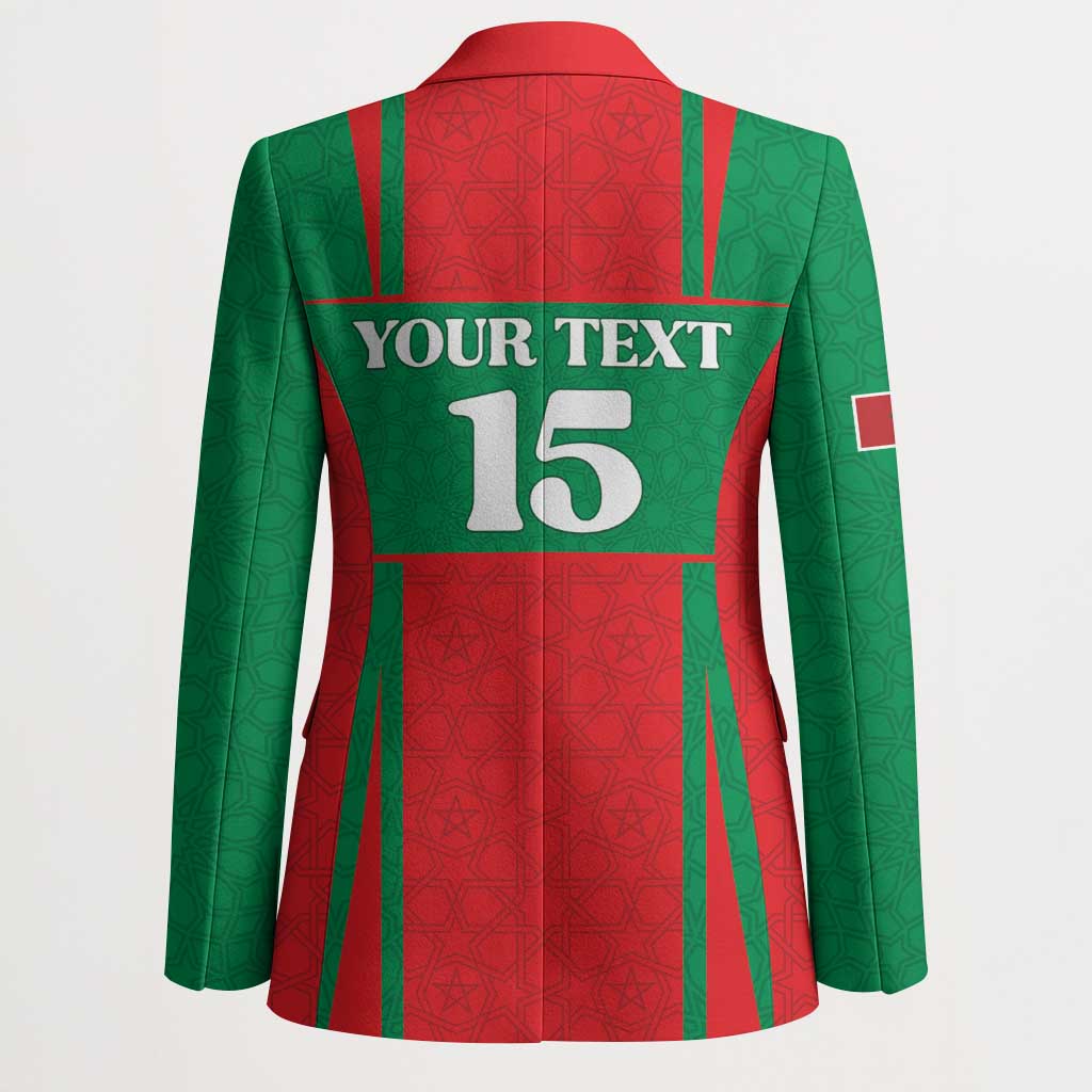 Custom Morocco Football Blazer Go Champions Atlas Lions - Red - Wonder Print Shop