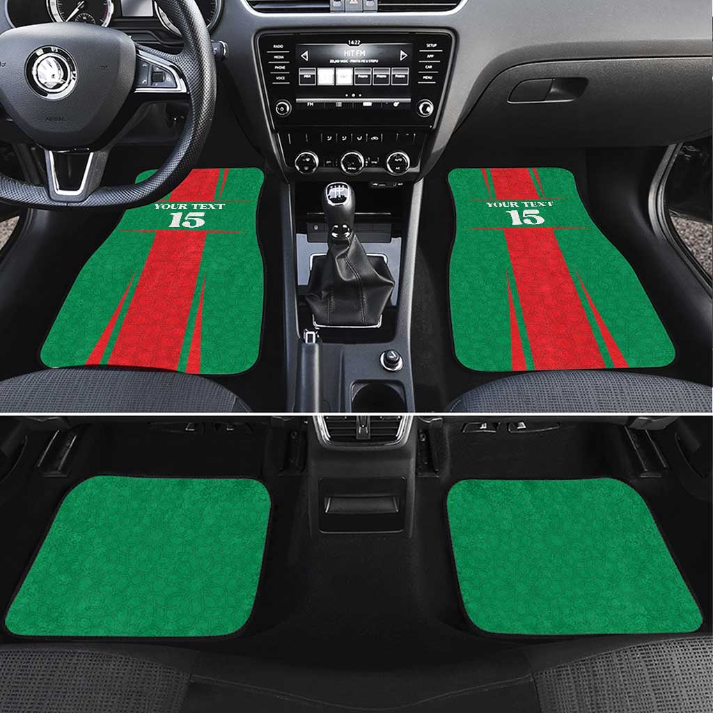 Custom Morocco Football Car Mats Go Champions Atlas Lions - Red - Wonder Print Shop
