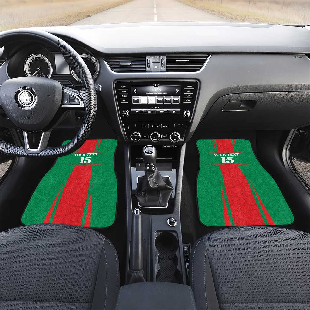Custom Morocco Football Car Mats Go Champions Atlas Lions - Red - Wonder Print Shop