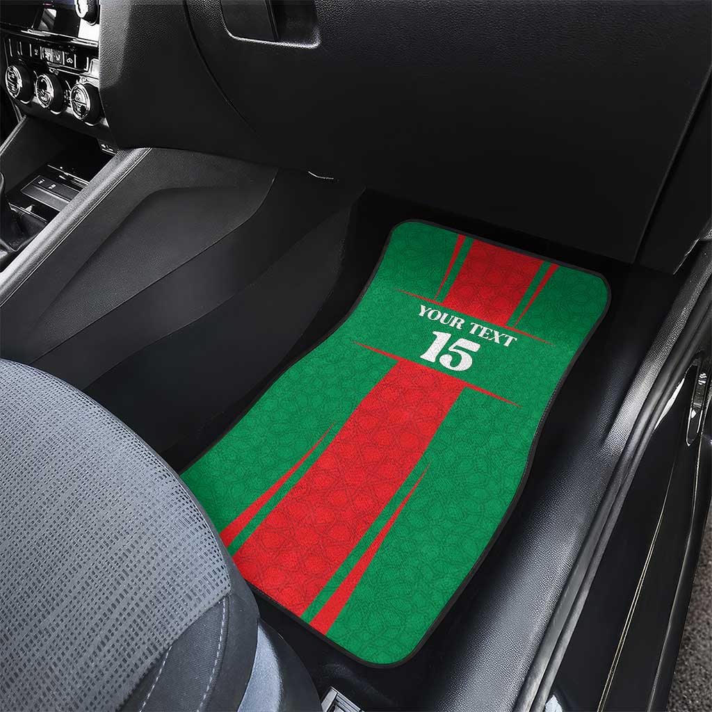Custom Morocco Football Car Mats Go Champions Atlas Lions - Red - Wonder Print Shop