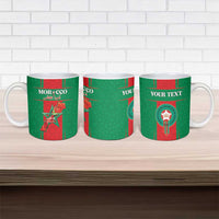 Custom Morocco Football Ceramic Mug Go Champions Atlas Lions - Red - Wonder Print Shop