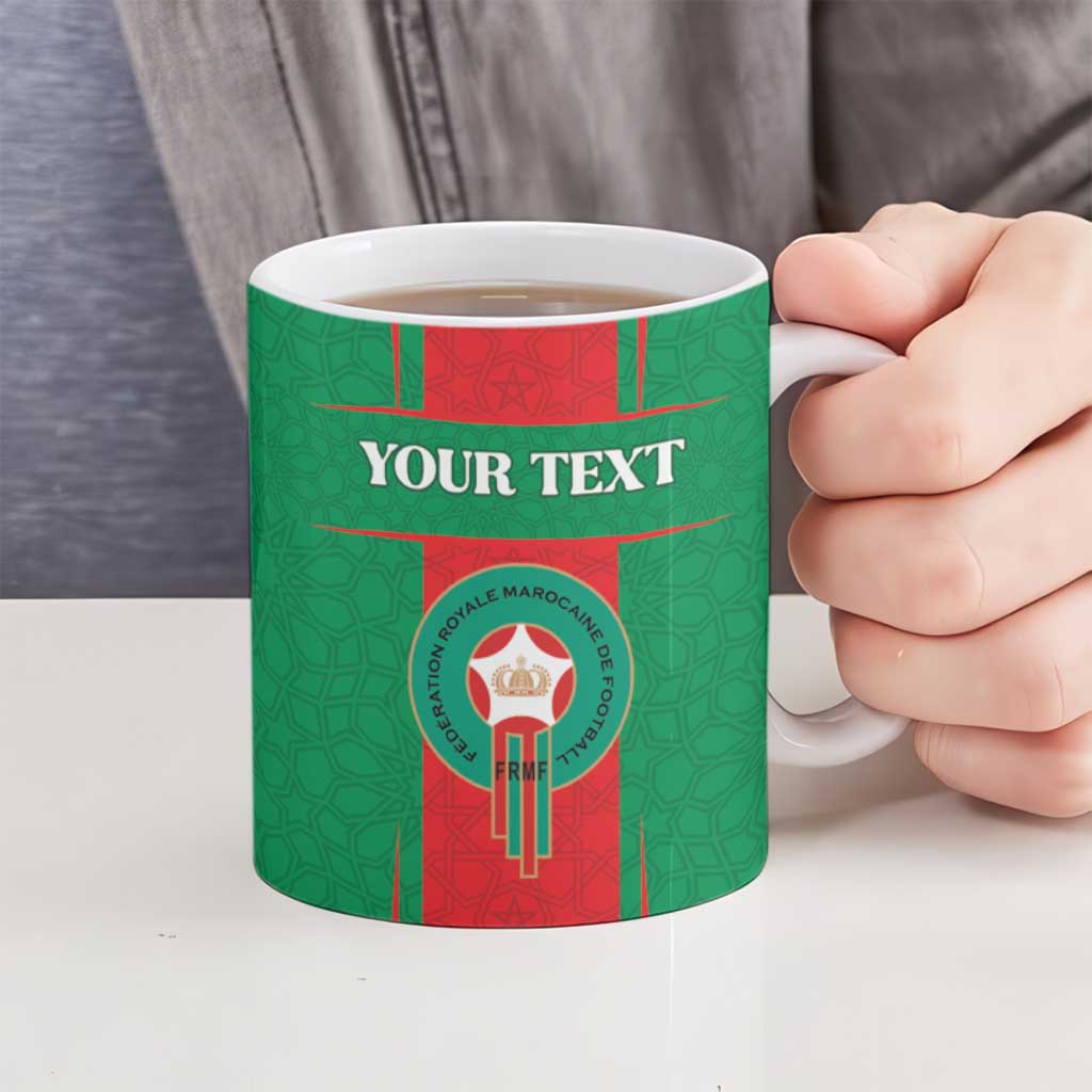 Custom Morocco Football Ceramic Mug Go Champions Atlas Lions - Red - Wonder Print Shop