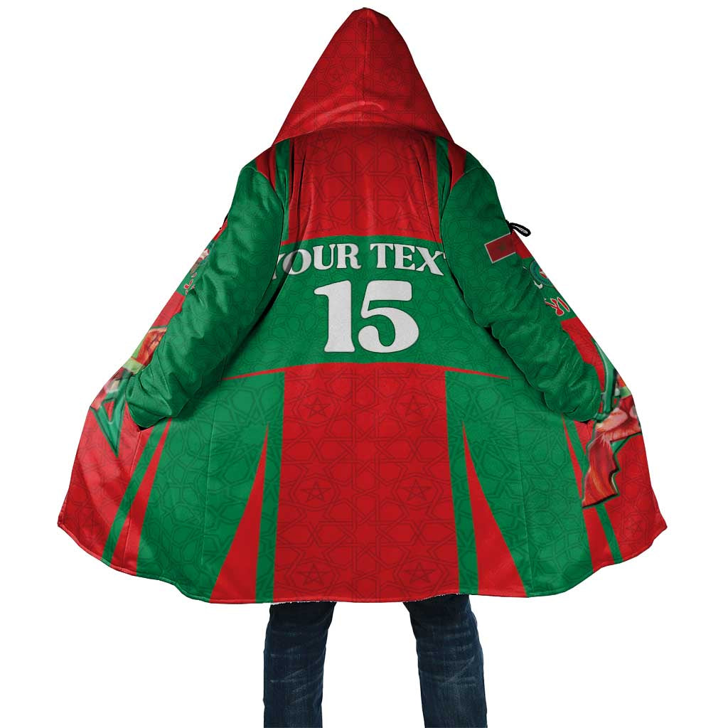 Custom Morocco Football Cloak Go Champions Atlas Lions - Red - Wonder Print Shop