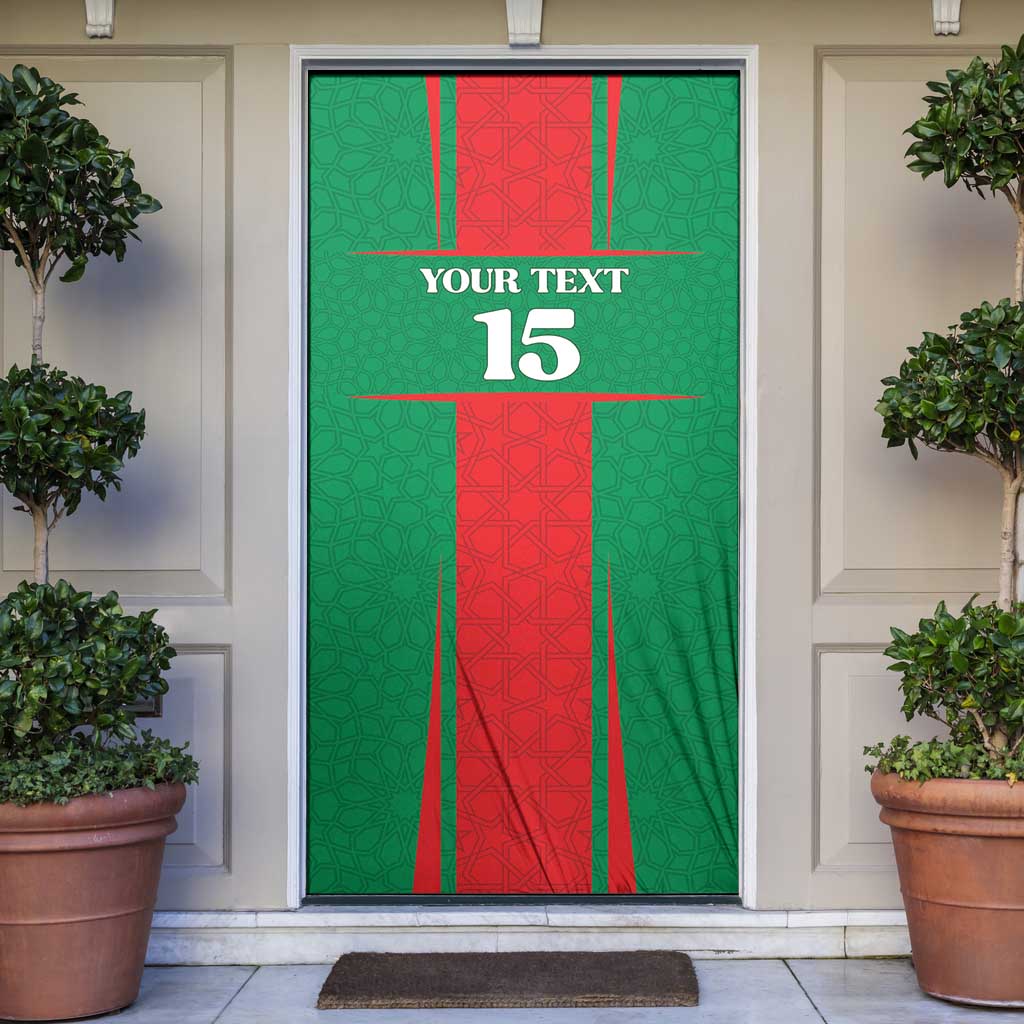 Custom Morocco Football Door Cover Go Champions Atlas Lions - Red - Wonder Print Shop
