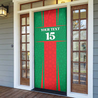 Custom Morocco Football Door Cover Go Champions Atlas Lions - Red - Wonder Print Shop