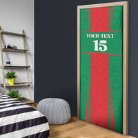 Custom Morocco Football Door Cover Go Champions Atlas Lions - Red - Wonder Print Shop