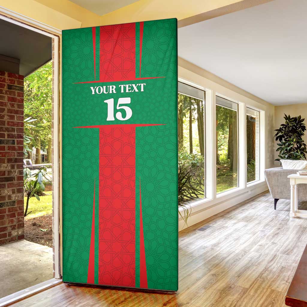 Custom Morocco Football Door Cover Go Champions Atlas Lions - Red - Wonder Print Shop