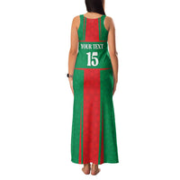 Custom Morocco Football Family Matching Tank Maxi Dress and Hawaiian Shirt Go Champions Atlas Lions - Red - Wonder Print Shop