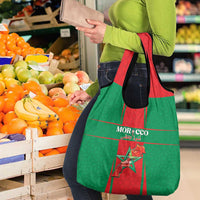 Morocco Football Grocery Bag Go Champions Atlas Lions - Red - Wonder Print Shop