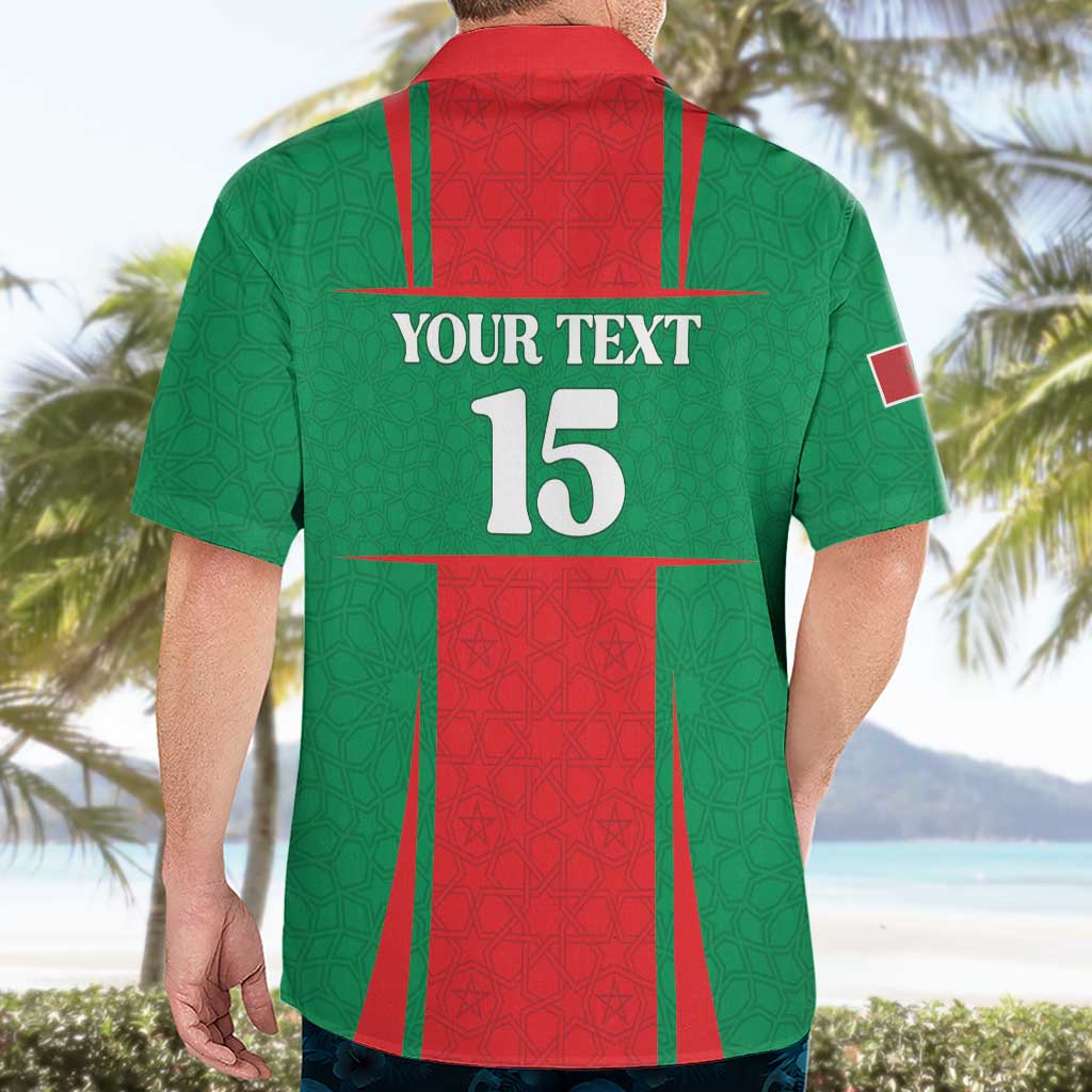 Custom Morocco Football Hawaiian Shirt Go Champions Atlas Lions - Red - Wonder Print Shop