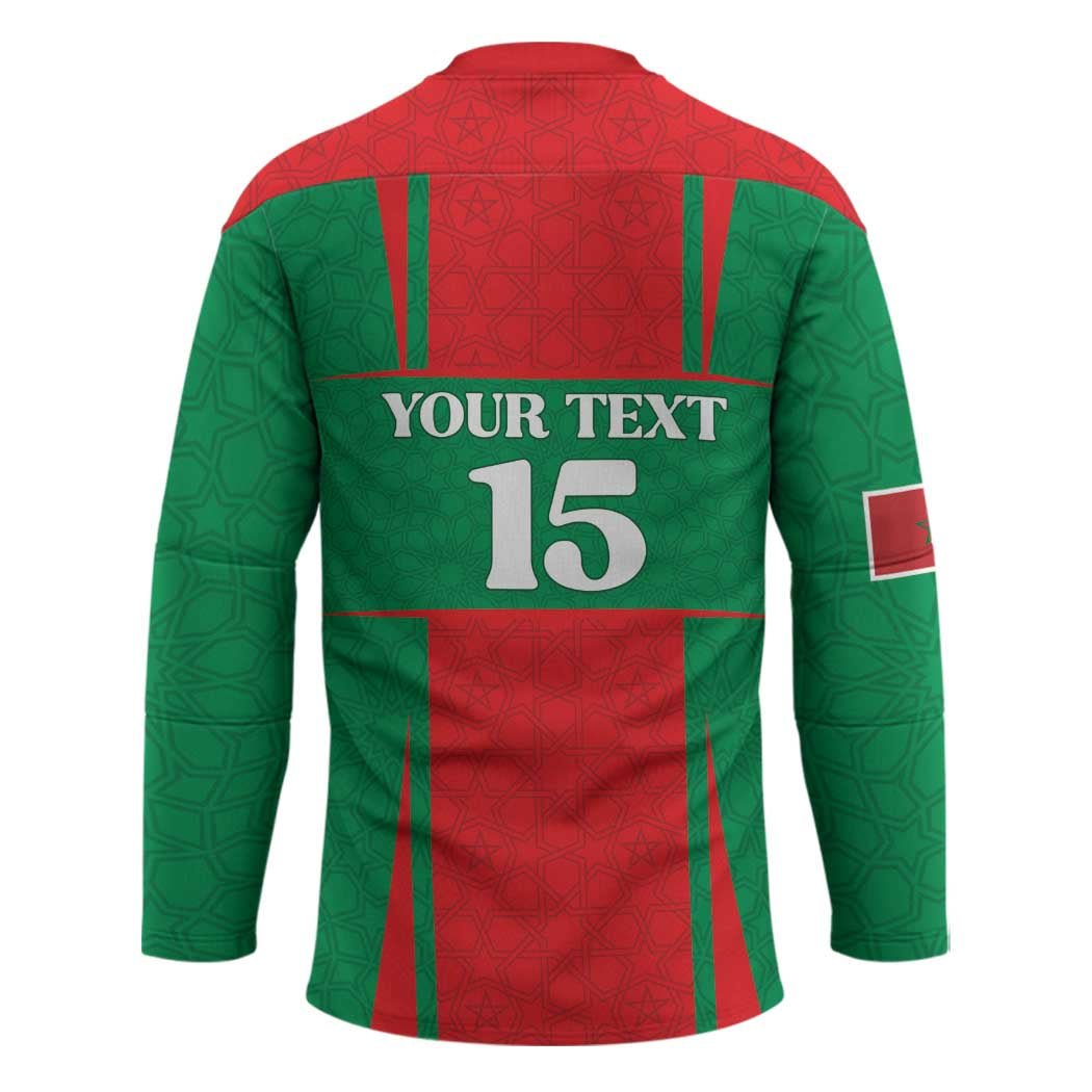 Custom Morocco Football Hockey Jersey Go Champions Atlas Lions - Red - Wonder Print Shop