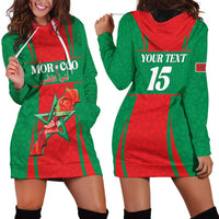Custom Morocco Football Hoodie Dress Go Champions Atlas Lions - Red - Wonder Print Shop