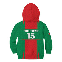 Custom Morocco Football Kid Hoodie Go Champions Atlas Lions - Red - Wonder Print Shop