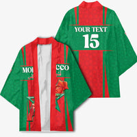 Custom Morocco Football Kimono Go Champions Atlas Lions - Red - Wonder Print Shop