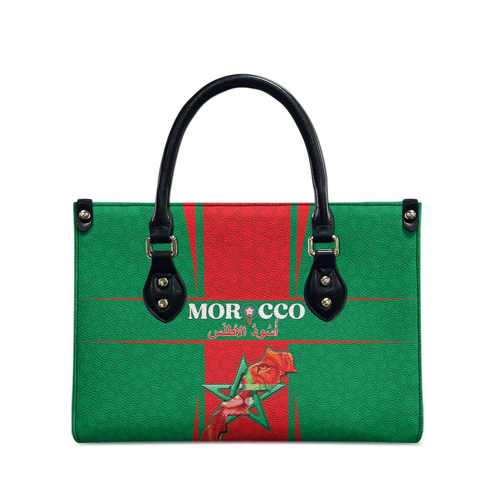 Morocco Football Leather Bag Go Champions Atlas Lions - Red - Wonder Print Shop