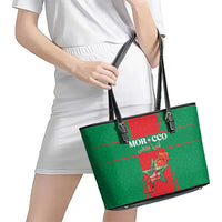Morocco Football Leather Tote Bag Go Champions Atlas Lions - Red - Wonder Print Shop