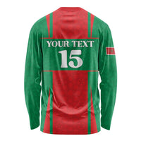 Custom Morocco Football Long Sleeve Shirt Go Champions Atlas Lions - Red - Wonder Print Shop