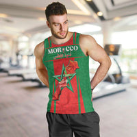Custom Morocco Football Men Tank Top Go Champions Atlas Lions - Red - Wonder Print Shop
