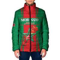 Custom Morocco Football Padded Jacket Go Champions Atlas Lions - Red - Wonder Print Shop