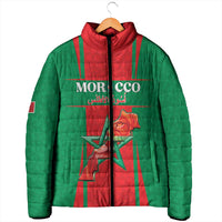 Custom Morocco Football Padded Jacket Go Champions Atlas Lions - Red - Wonder Print Shop