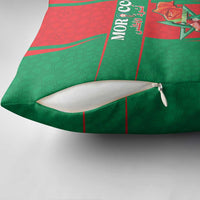 Morocco Football Pillow Cover Go Champions Atlas Lions - Red - Wonder Print Shop