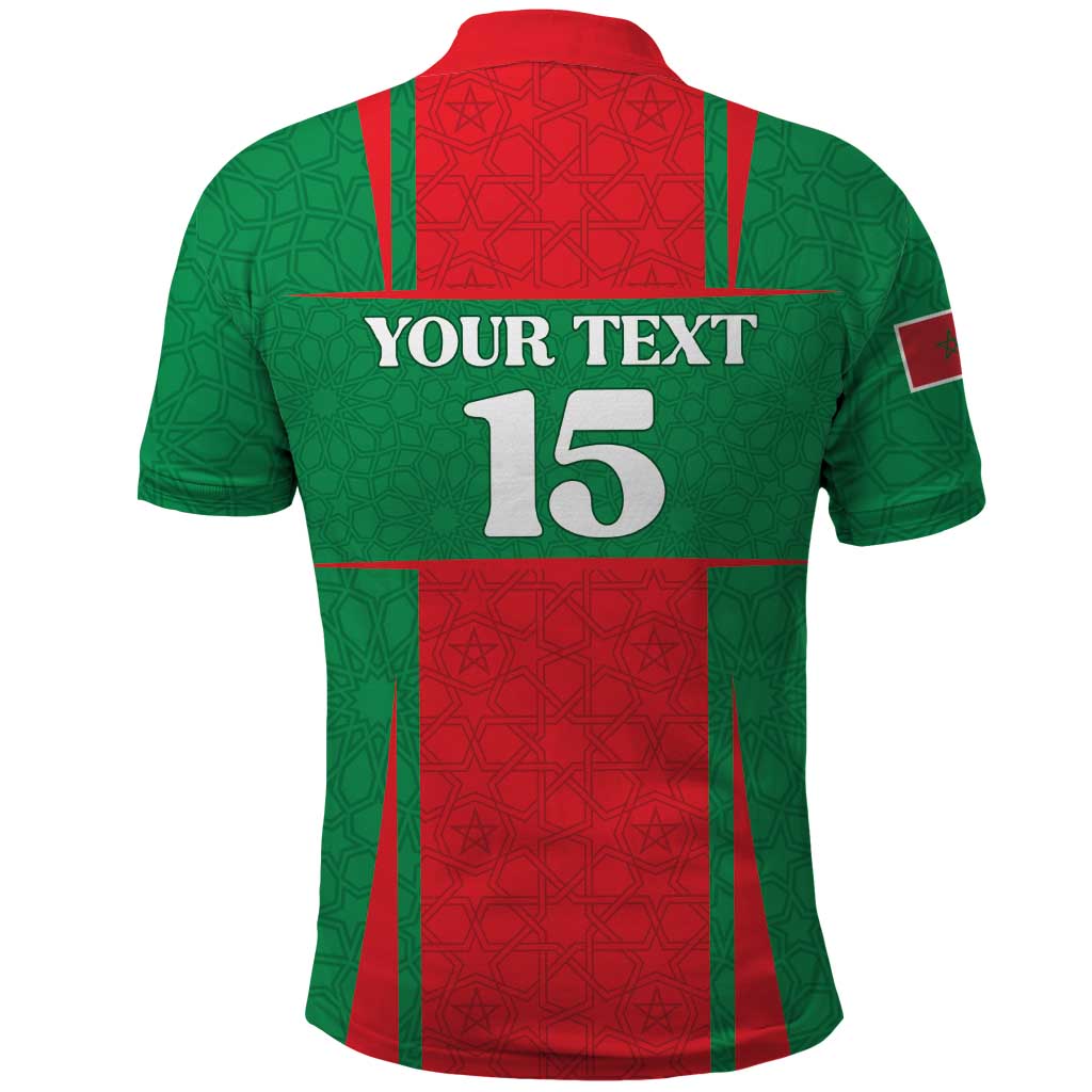 Custom Morocco Football Polo Shirt Go Champions Atlas Lions - Red - Wonder Print Shop