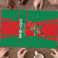 Morocco Football Puzzle Go Champions Atlas Lions - Red - Wonder Print Shop
