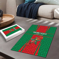 Morocco Football Puzzle Go Champions Atlas Lions - Red - Wonder Print Shop