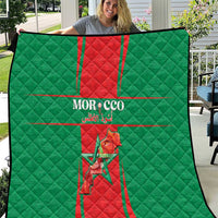 Morocco Football Quilt Go Champions Atlas Lions - Red - Wonder Print Shop