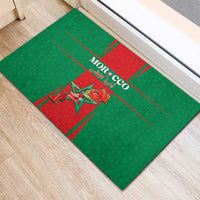 Morocco Football Rubber Doormat Go Champions Atlas Lions - Red - Wonder Print Shop