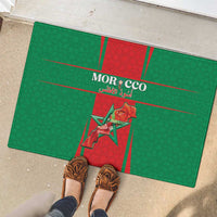 Morocco Football Rubber Doormat Go Champions Atlas Lions - Red - Wonder Print Shop