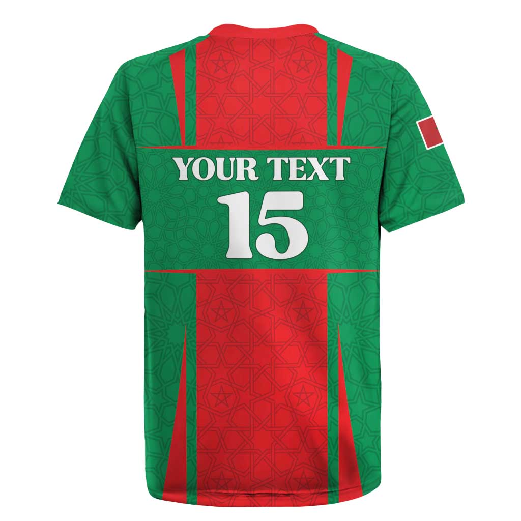 Custom Morocco Football Rugby Jersey Go Champions Atlas Lions - Red - Wonder Print Shop