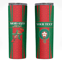 Custom Morocco Football Skinny Tumbler Go Champions Atlas Lions - Red - Wonder Print Shop