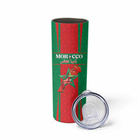 Custom Morocco Football Skinny Tumbler Go Champions Atlas Lions - Red - Wonder Print Shop