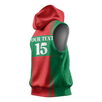 Custom Morocco Football Sleeveless Hoodie Go Champions Atlas Lions - Red - Wonder Print Shop