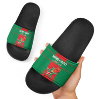 Morocco Football Slide Sandals Go Champions Atlas Lions - Red - Wonder Print Shop
