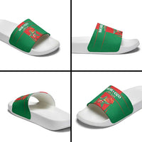 Morocco Football Slide Sandals Go Champions Atlas Lions - Red - Wonder Print Shop