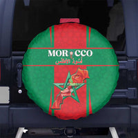 Morocco Football Spare Tire Cover Go Champions Atlas Lions - Red - Wonder Print Shop