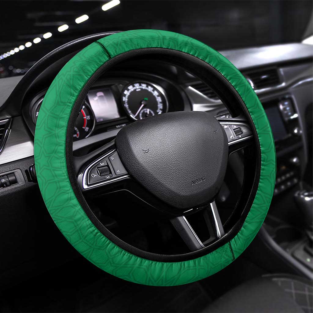 Morocco Football Steering Wheel Cover Go Champions Atlas Lions - Red - Wonder Print Shop
