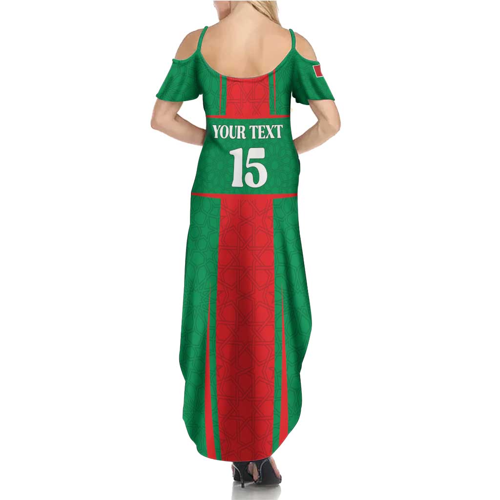 Custom Morocco Football Summer Maxi Dress Go Champions Atlas Lions - Red - Wonder Print Shop